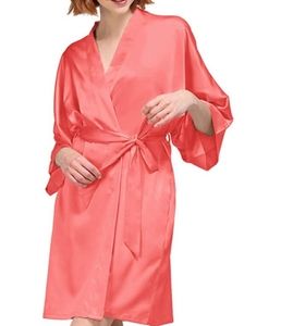 AW.Bridal Coral Bridesmaide Robe S